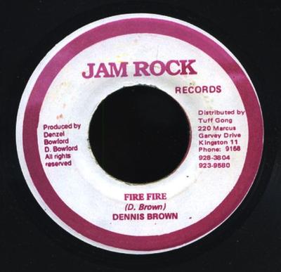 7inch Record DENNIS BROWN - Fire Fire NONE Jam Rock Jamaica Reggae, Ska & Dub Used