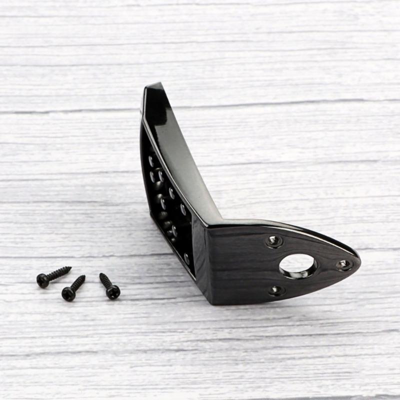 8 String Mandolin Tailpiece with Mounting Hardware Metal Triangular Mandolin Tailpiece Instrument Replacement Part
