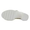 Gdgydh Scarpe con Tacco Alto Borchiate Piattaforma per Donna Cinturino alla Caviglia con Fibbia Borchiata Tacco Chunky Scarpe Bianche da Cerimonia