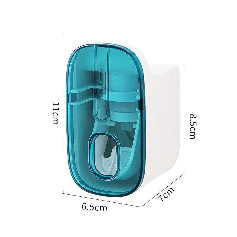 1 STK Automatisk tannkremdispenser Baderomstilbehør Veggfeste Lazy Toothpaste Squeezer Tannbørsteholder