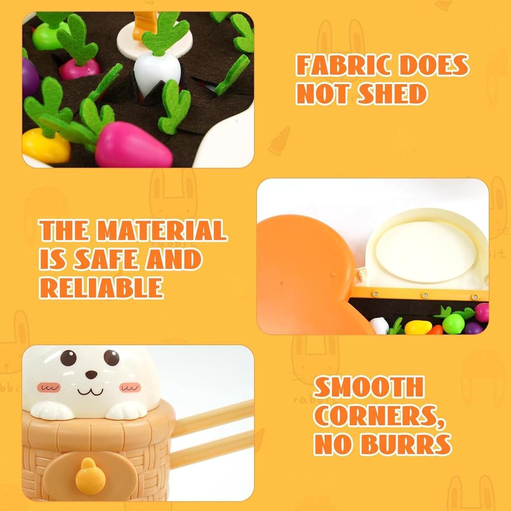 Bunny Balance Math Toy Balance Counting Toys STEM Math Toy Montessori Toy Carrots Harvest Toy Educational Toys Halloween Gift