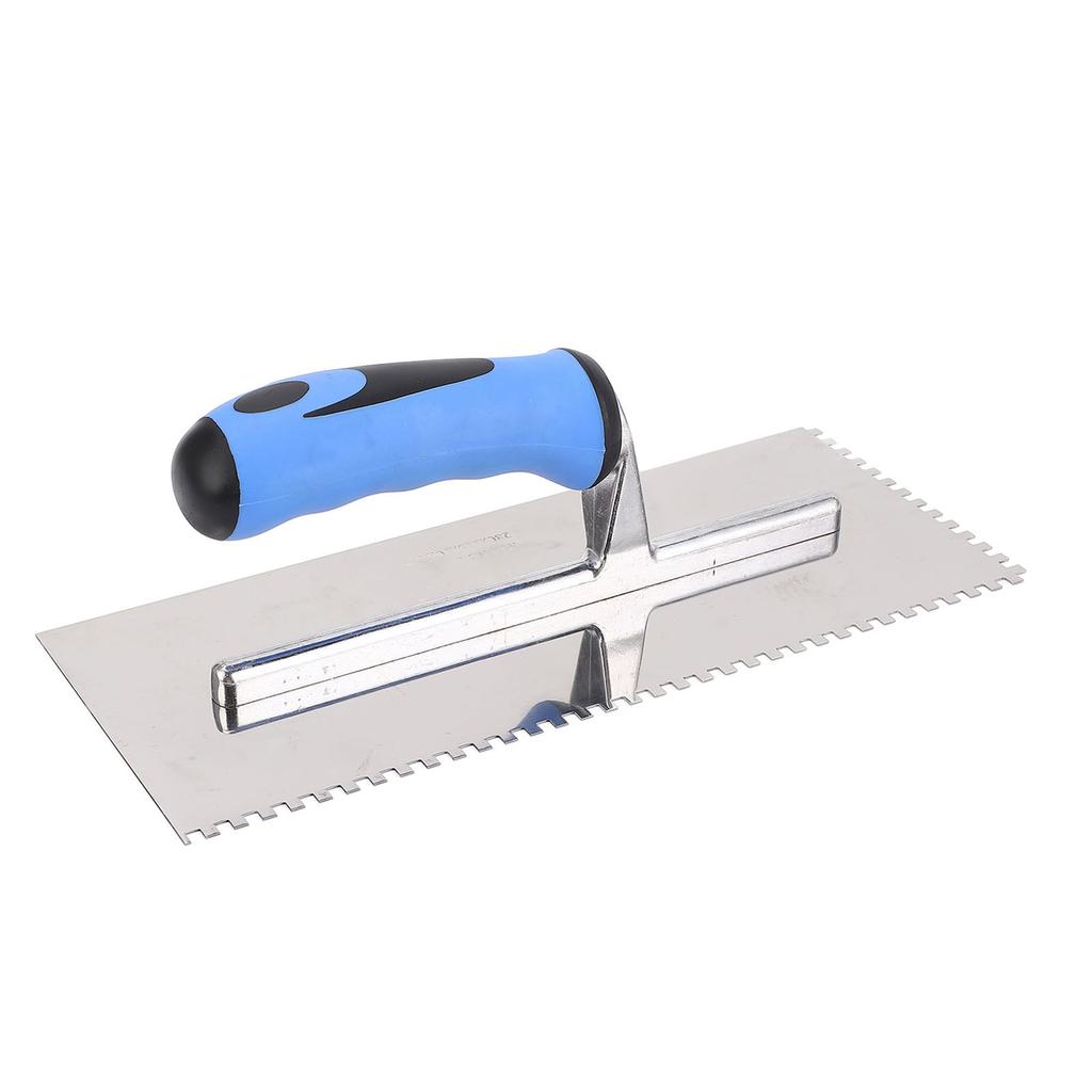 Gletieră cu crestături pătrate de 4 mm Gletieră manuală cu crestături din oțel inoxidabil cu mâner moale pentru ciment beton