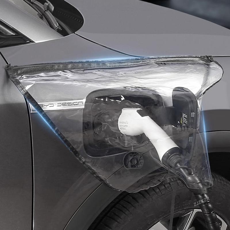 For BYD Han DMI Electric Vehicle Charger Port Rainproof Dustproof Cover Outdoor Protection Covers Car Accessories
