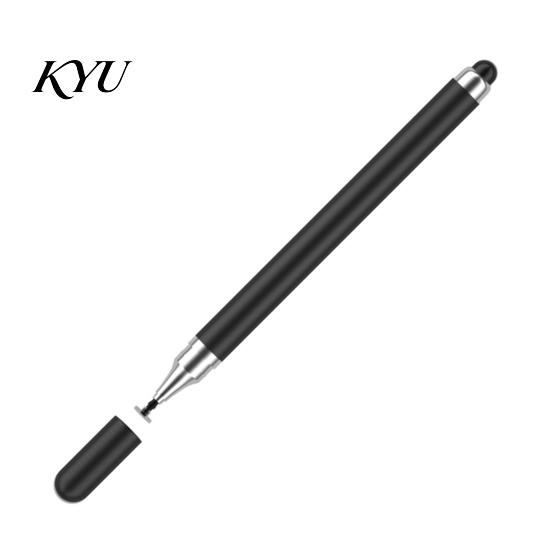 Portable Stylus Pen Dual Head for Touchscreen, Disc & Silicone Tip 2-in-1 Touch Screen Pen, Universal High Sensitivity Capacitive Tables Phones