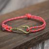 Retro Fishhook Bracelet Men Multicolour Adjustable Nautical Beach Surfing Hand Accessories Lucky Red Paracord Braclet Pulseras