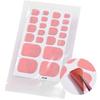 22tips Baking Free Toe Nail Sticker Wraps Solid Color Full Cover Toenail Polish Strips Summer Self Adhesive DIY Foot Decals