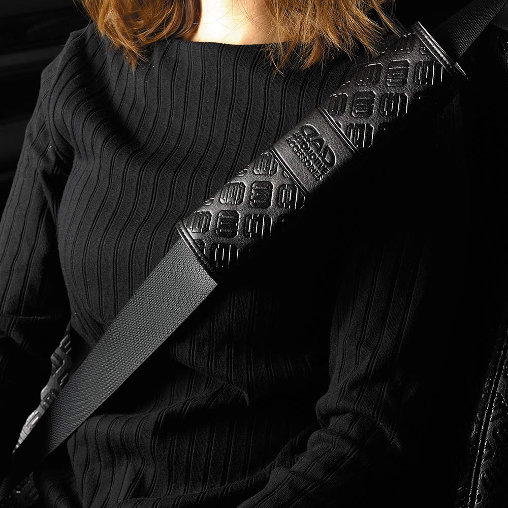 GARSON DAD Seat Belt Pad Type Monogram Leather Black HA499-01 D.A.D
