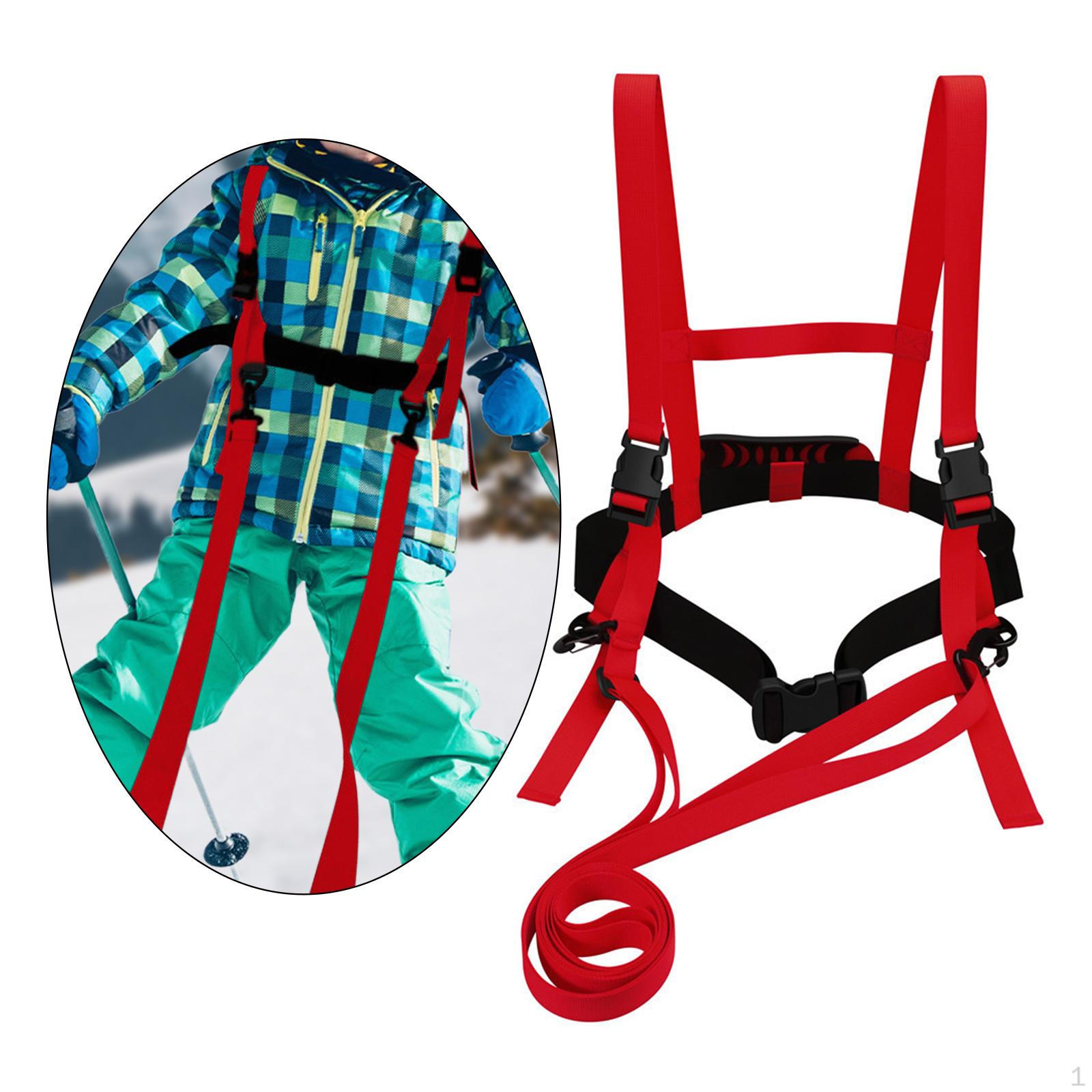 

Детский лыжный ремень, портативный поводок для тренировок на сноуборде красный