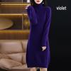Women's Mink Velvet High Neck Knit Dress