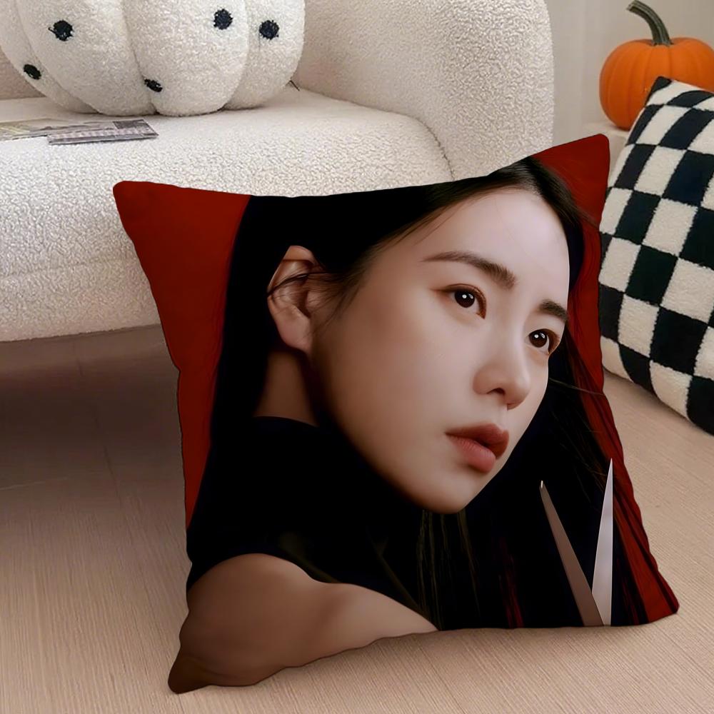 Actor Seductive LLim Jiyeon Cushion Cover Throw Pillow Cover Hidden Button Durable Polyester Chair Cushion