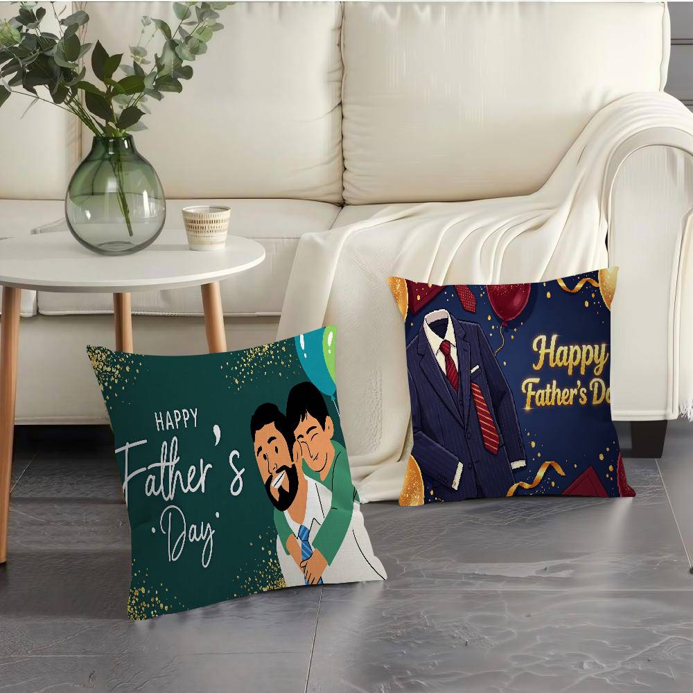 Happy Father's Day Personalized Pillow Cover Kids Bedroom Wild Party Decor Pillowcase kid Birthday shower Gift