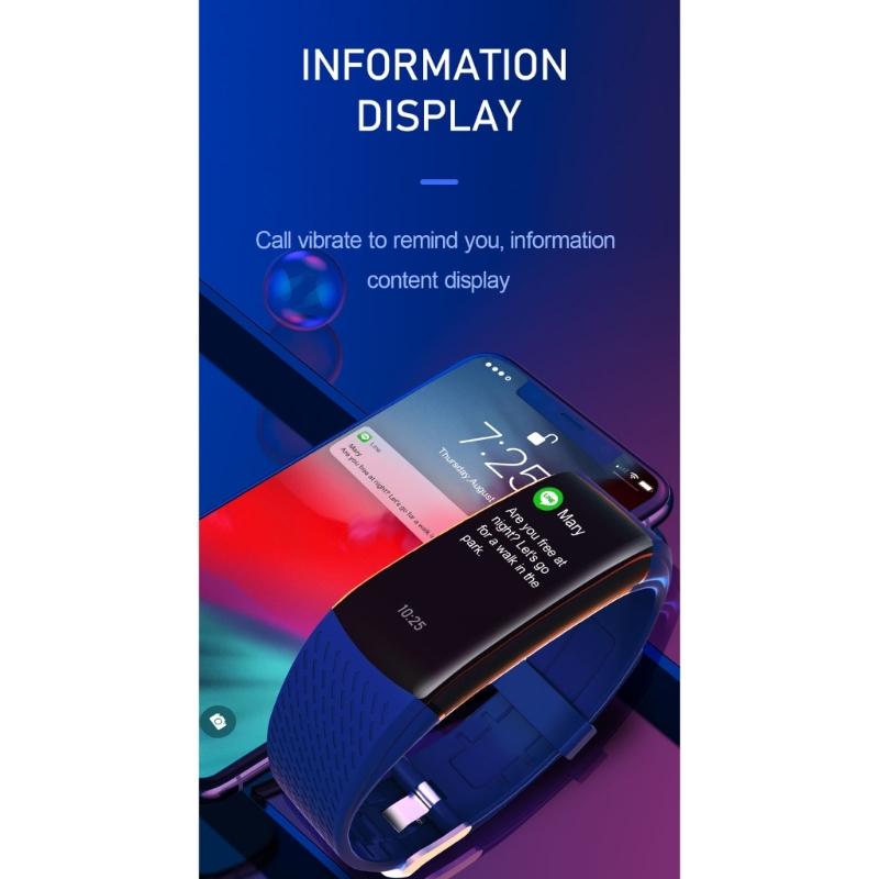 Wristband with Sport Mode Step Counting Incoming Call Message Notification Sedentary Reminder Weather Information Push