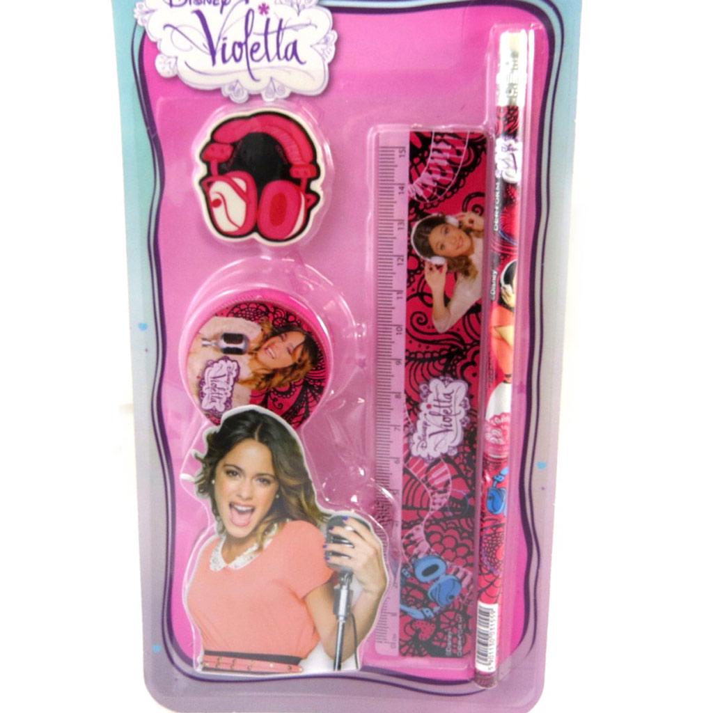 Violetta [M0583] - Set cancelleria 'Violetta' rosa (4 pezzi) rosa brillante