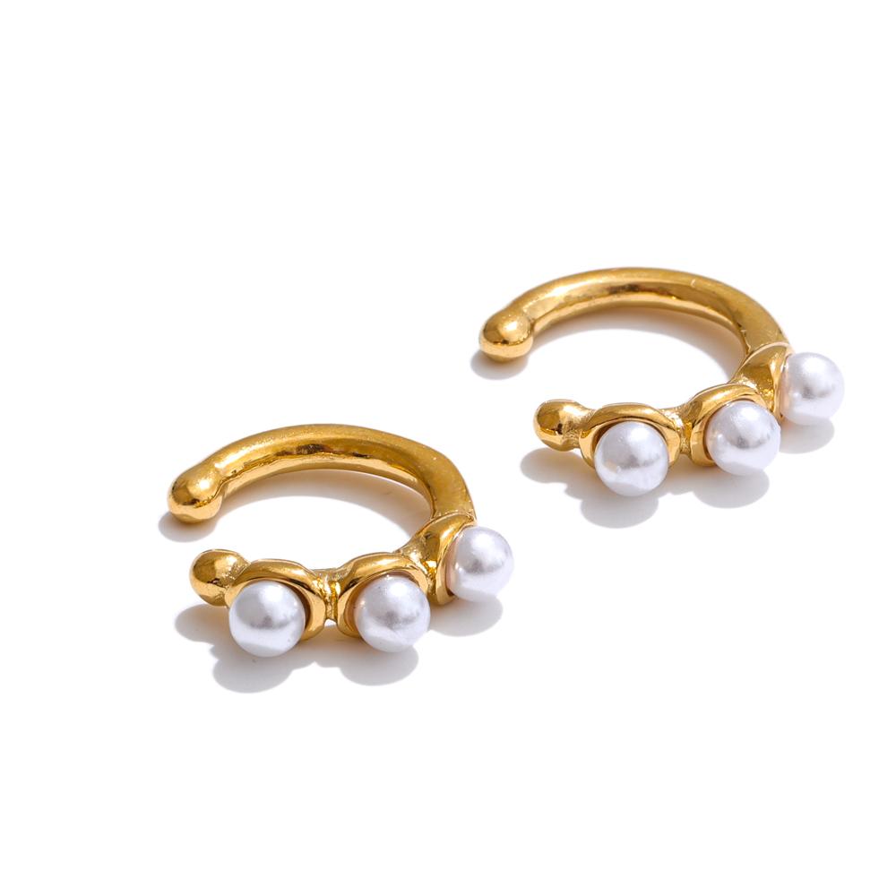 

Yhpup Chic Fashion Ear Bone Non Piercing Earrings Trendy Accessories for Girl s Gift Stainless Steel Charm Jewelry Waterproof