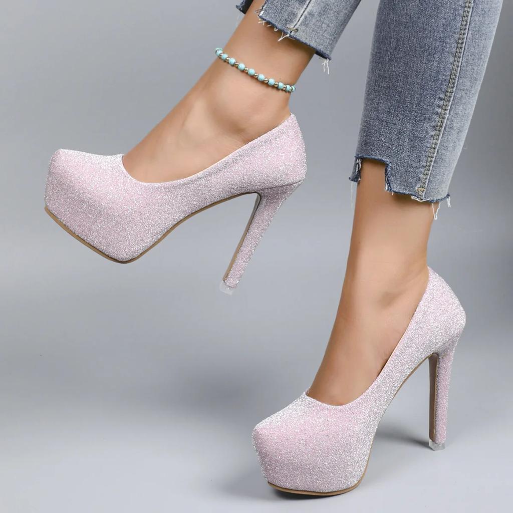 Fashion Women Pumps Stiletto Sexy High Heels Women 2025 New Spring Summer Casual Plus Size Pumps Platform Wedding Shoes Zapatos De Mujer
