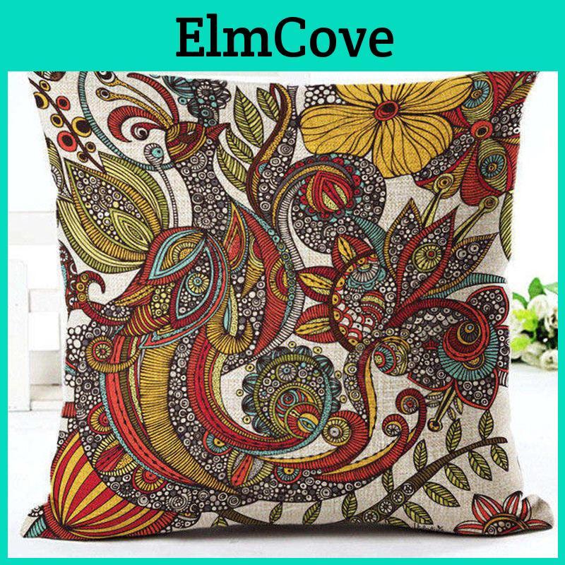 Elegant 18" Nordic Peacock Pillow Case With Timeless Design For Home Decor