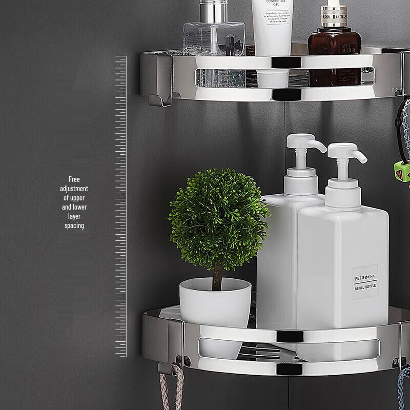 304 Stainless Steel Punch-Free Corner Shower Shelf
