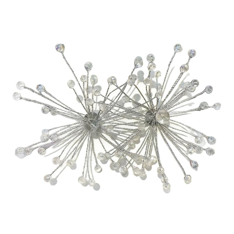 Пара Преувеличенных Свадебных Серёг с Кристаллами и Ручной Работой, Обеспечивающих Комфорт