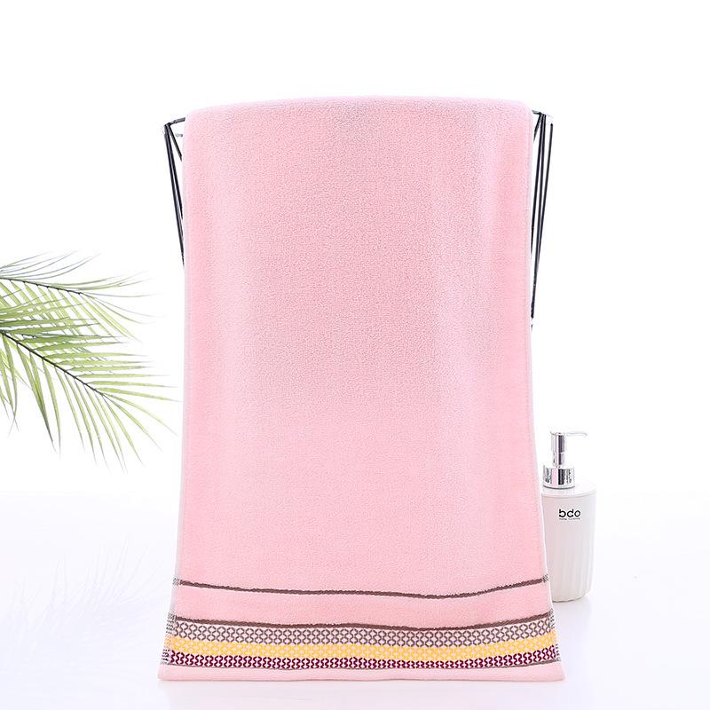 Soft & Absorbent Cotton Satin Face Towel - Delicate, Durable, Non-Shedding 33x72 cm розовый