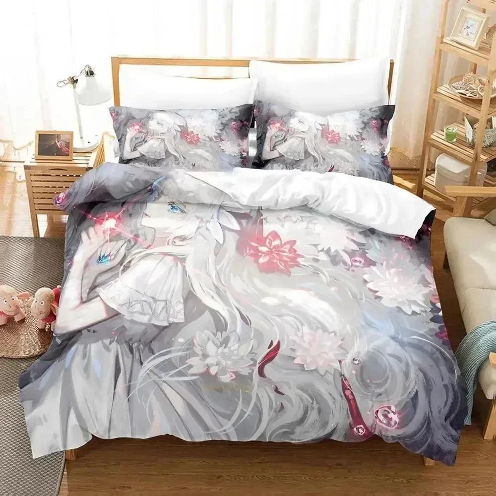 Ender Lilies Quietus of the Knights Bedding Set Boys Girls Twin Queen Size Duvet Cover Pillowcase Bed Kids Adult Home Textile