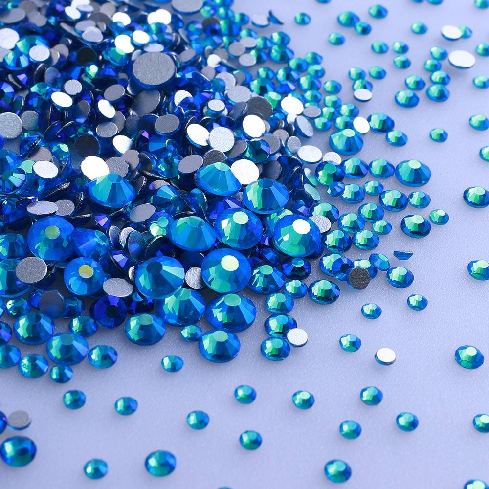 High Quality Rhinestone Non Hotfix Bulk Transparent Crystal AB Glass Rhinestones Mixed Sizes