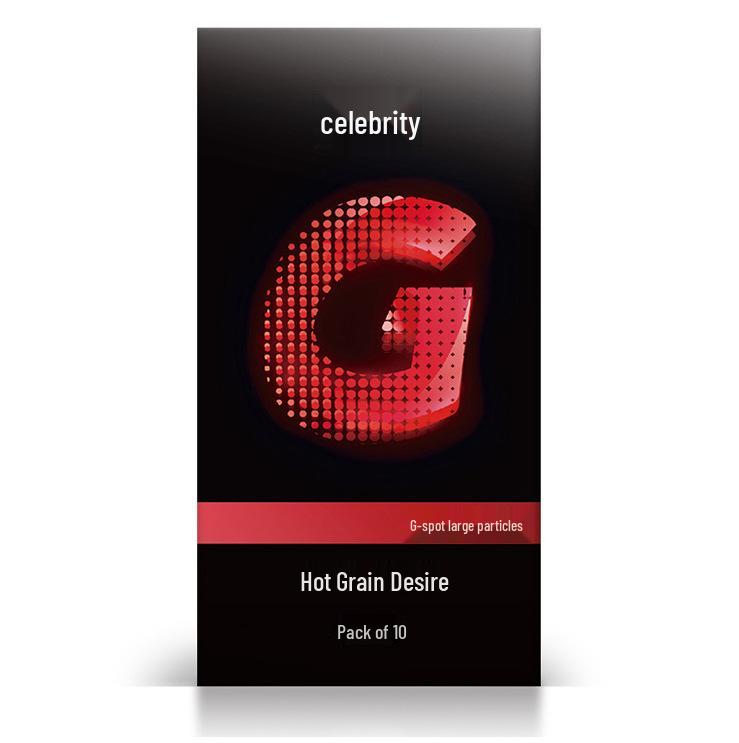Celebrity Ultra-Thin G-Spot Condoms, Ice & Fire Combo, Small Size, Large Particles, Black