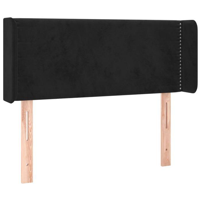 VidaXL Tête de Lit à LED Meuble de Chambre à Coucher Accessoire de Lit Simple Tête de Cadre de Lit Intérieur Noir 3123134