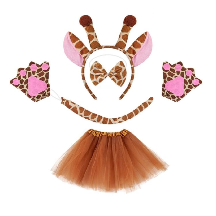 Giraffenhaarband, Halloween-Stirnband, niedliches Plüsch-Giraffenohren-Haarband, Kostümaccessoires, Tierkopfbedeckung, Make-up-Dekorationen