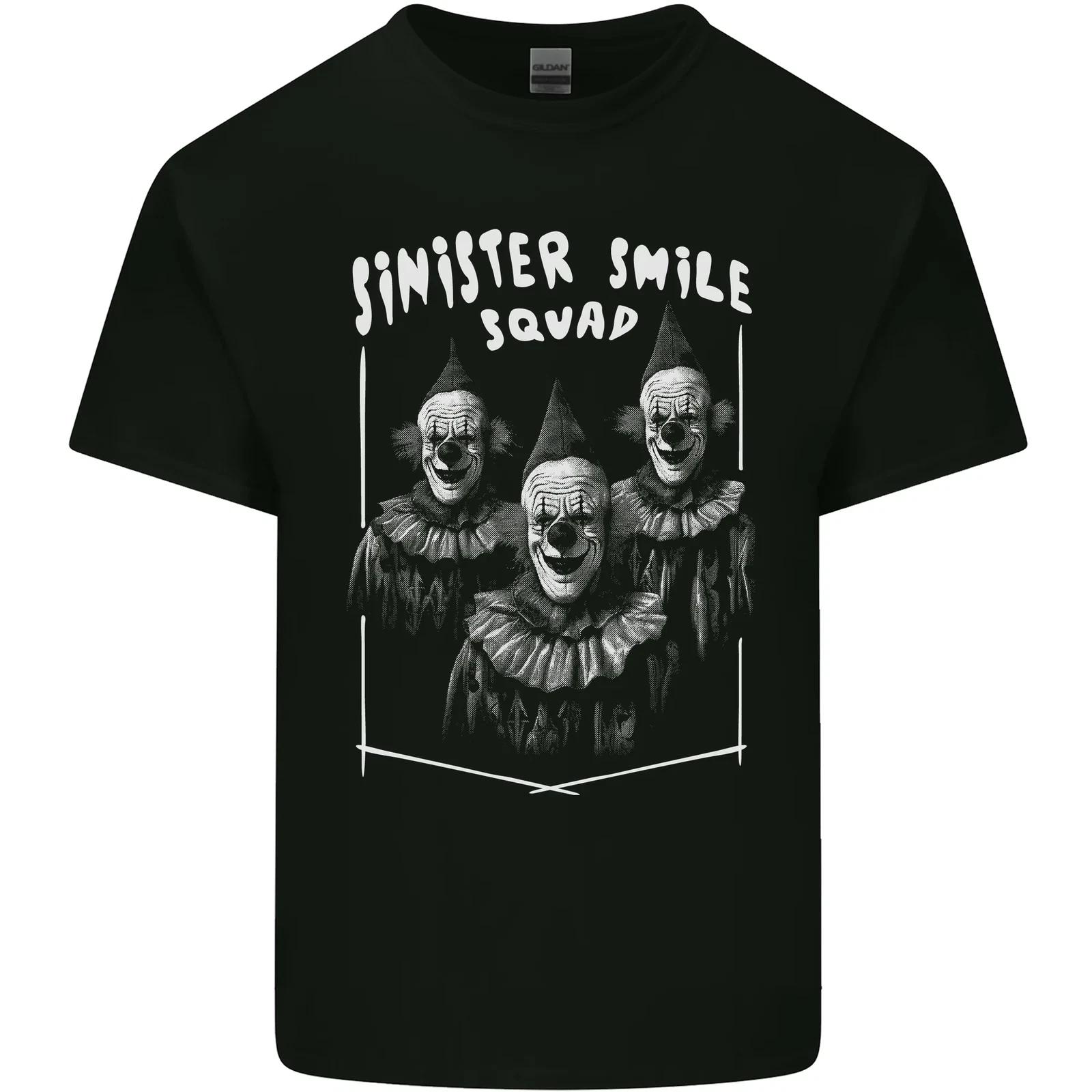 Sinister Smile Squad Evil Clowns Halloween Kids T-Shirt Childrens 4XL