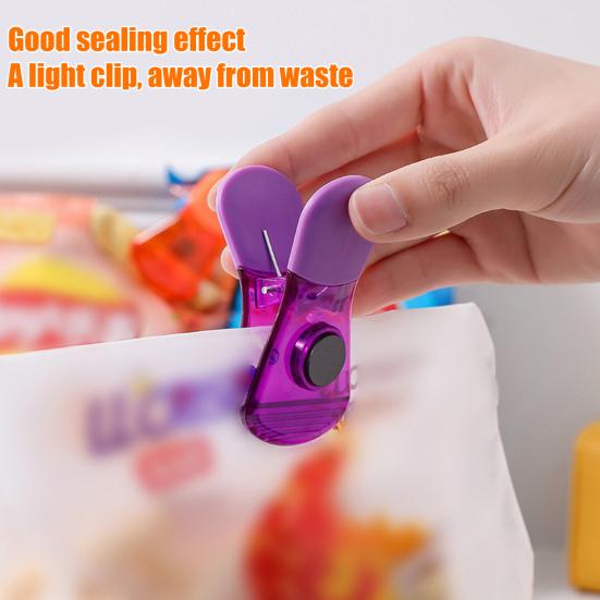 Набор кухонных магнитных зажимов для холодильника сверхпрочные широкие зажимы для пакетов держатель для заметок зажим для документов для хранения чипсов закусок счетов 6pcs 689₽