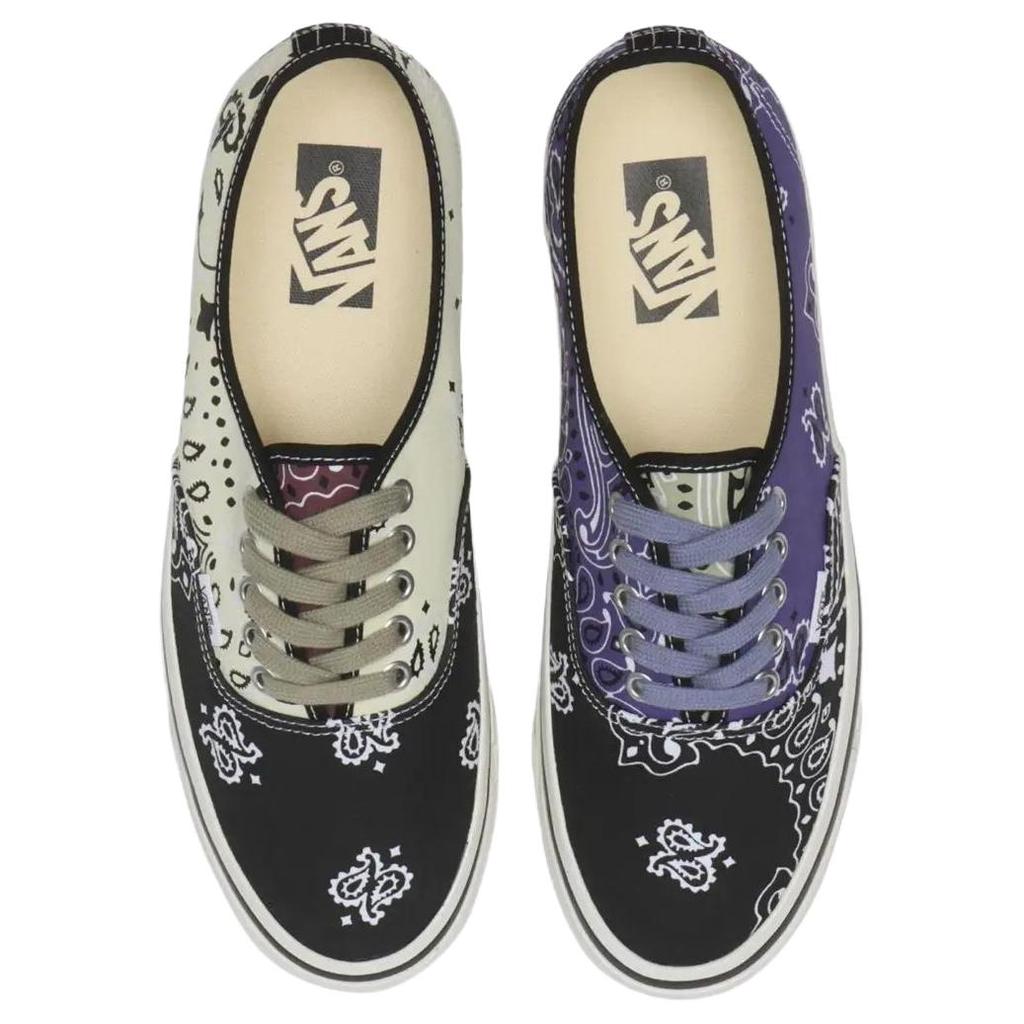 Vans Authentic 44 LX Black Purple Bandana Unisex Sneakers VN000D9NBMB