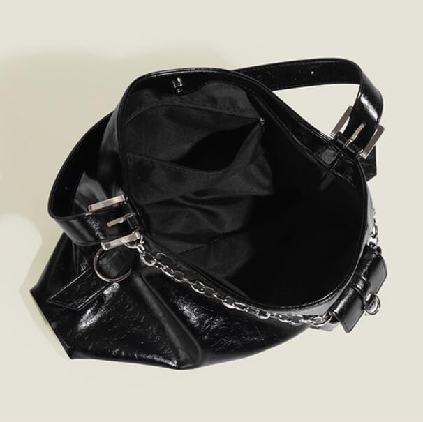 Shoulder Hobo Body Patent for with Business A4 Large for Looks for Commuting To Work or PU Leather [PETITCHOU] Bag, Bag, Bag, Enamel, Leather, Women,