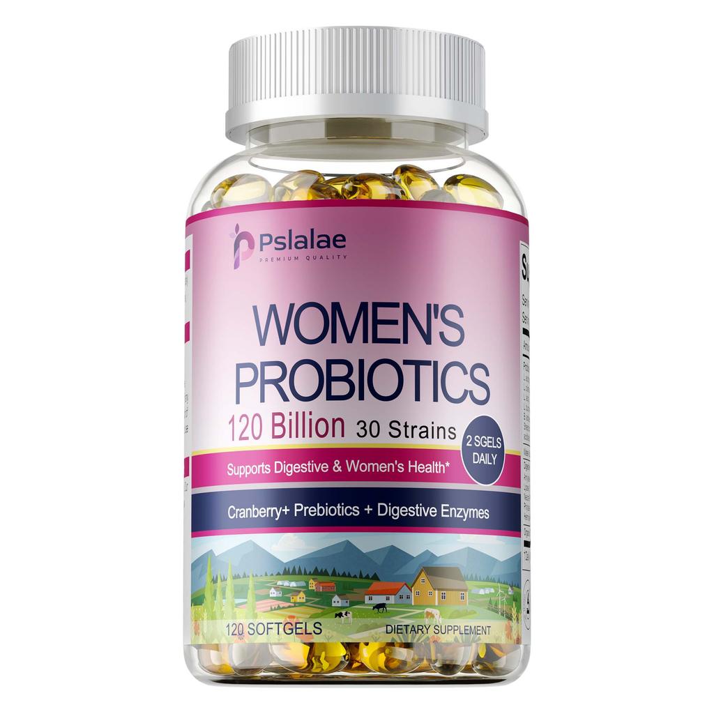 Capsule probiotiche contenenti mirtillo rosso e una miscela prebiotica supportano la salute generale e sono adatte sia per uomini che per donne.