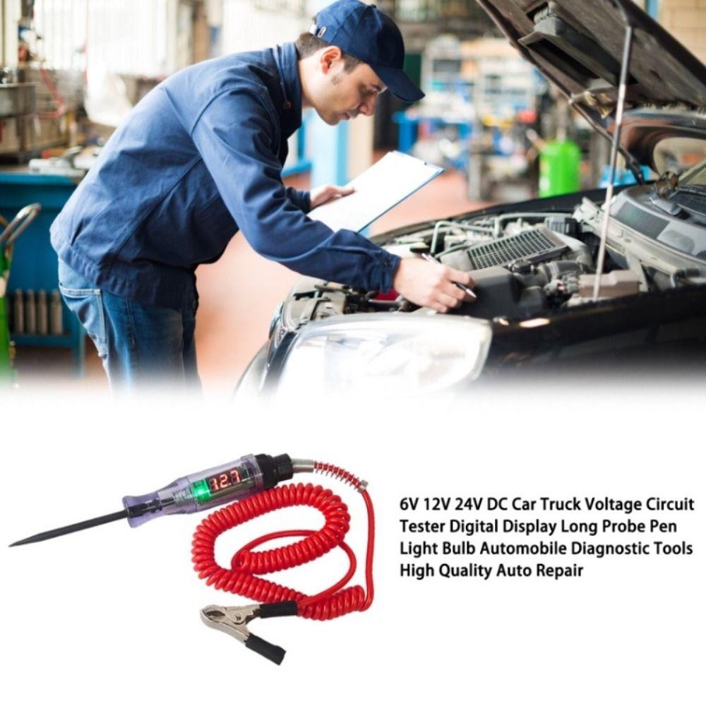 Digital Display Car Diagnostic Probe Test Pen Light Bulb Electric Measuring Pen DC Car Scanner