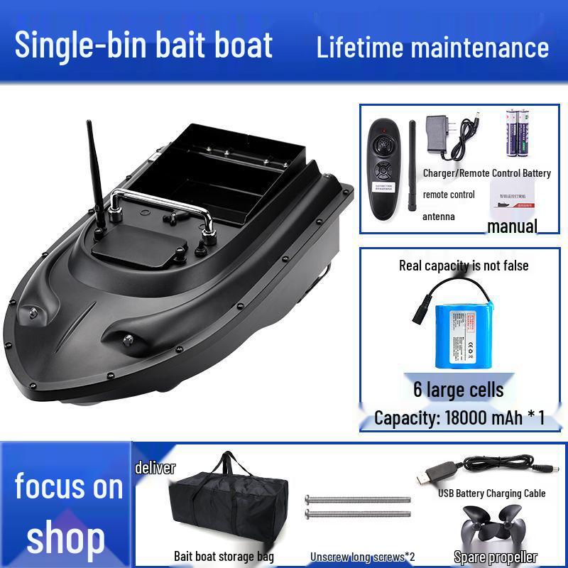 Smart 600m Remote Control High-Power Bait Boat with Constant Speed Cruise & Auto Unhooking Function for Fishing.