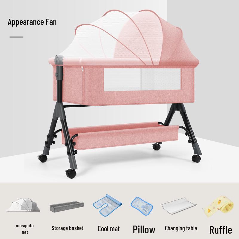 Трансформируемая детская кроватка и колыбель: Портативная, Складная, Многофункциональная Прикроватная Колыбель для Новорожденных.