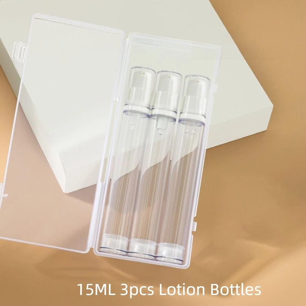 3/4Pcs Empty Vacuum Press Pump Bottles Refillable Cosmetic Container Lotion Pump Bottles Travel