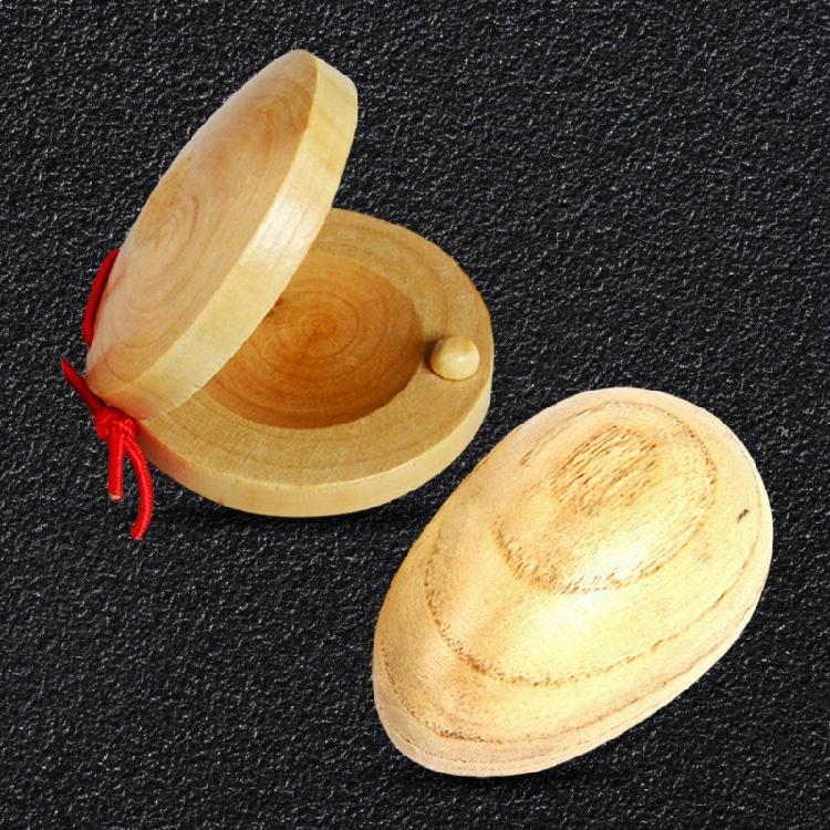 Wood Eggs Shakers Orff Percussion Instruments Finger Castanets Children Entertainment Toy Classroom Music Accessories