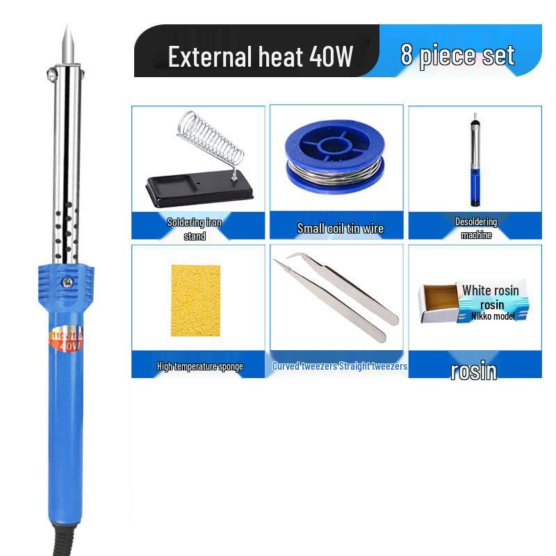 Set Fier de Lipit Electric 40W/60W cu Mâner de Cauciuc Izolat Termic și Unelte, 220V