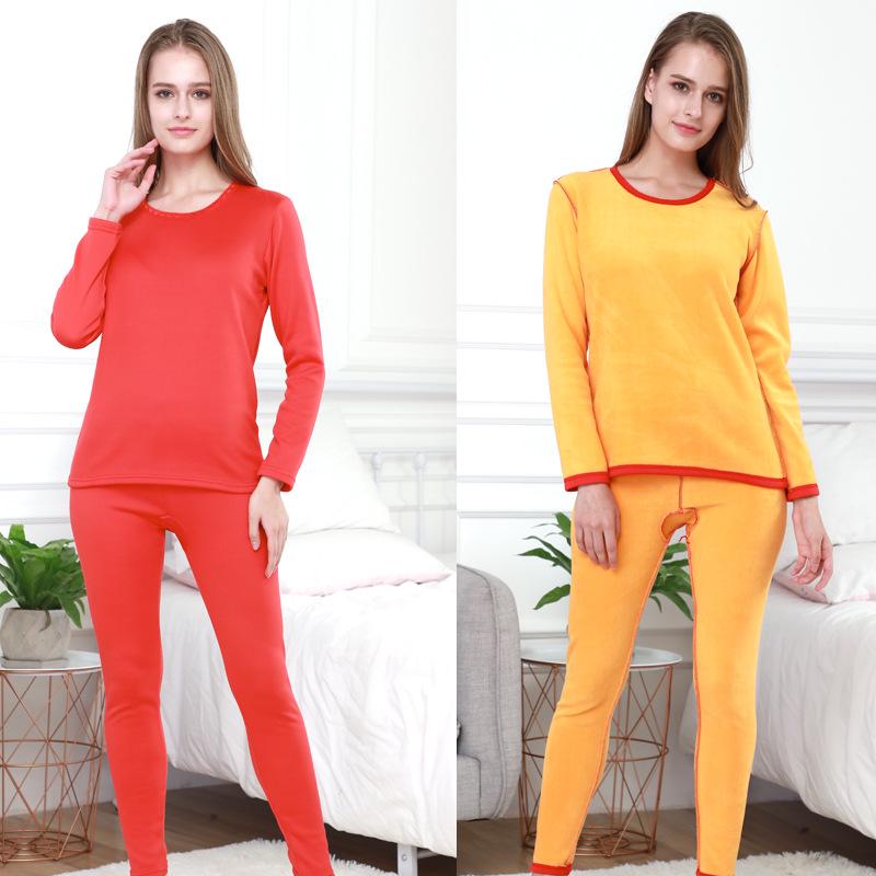 Men's Plus Size Velvet Thermal Underwear Set - Thickened for Autumn Warmth