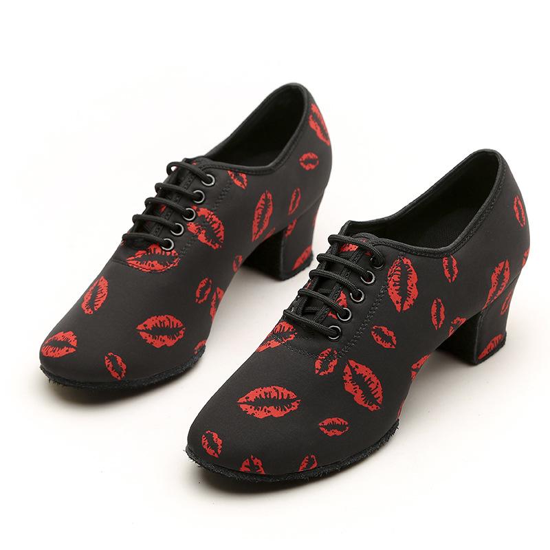 Dance of Glory Women's Medium Heel Latin Ballroom Shoes