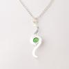 Green cat's Eye Gemstone 925 Stamped Silver Jewelry Handmade Green Stone Pendant PP-44-39