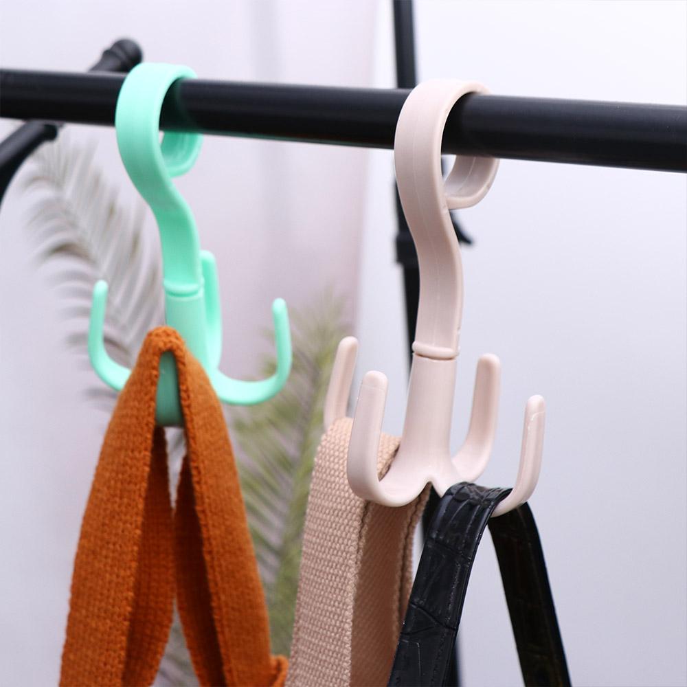 Belt Scarf Clothing Storage Space Saving Rotated Bag Rack Clothes Hanger Hanger Hooks Hanging Rack
