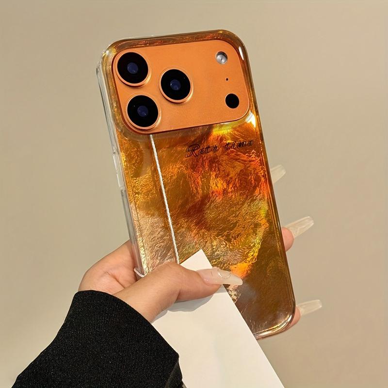 Gradient Orange English Vortex Pattern Phone Case For iPhone 17 16 15 14 13 12 11 Pro Max XS XR X 7 8 Plus Silicone Soft Cover