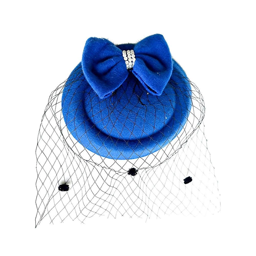 Nastri in Rete Cappello Vintage da Donna Fascia per Capelli Fascia in Feltro Fascinator Elegante Copricapo Matrimonio