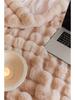 Winter Tuscany Rabbit Hair Plush Throw Blanket - Korean Gentle Style, Light Luxury for Sofa or Office.