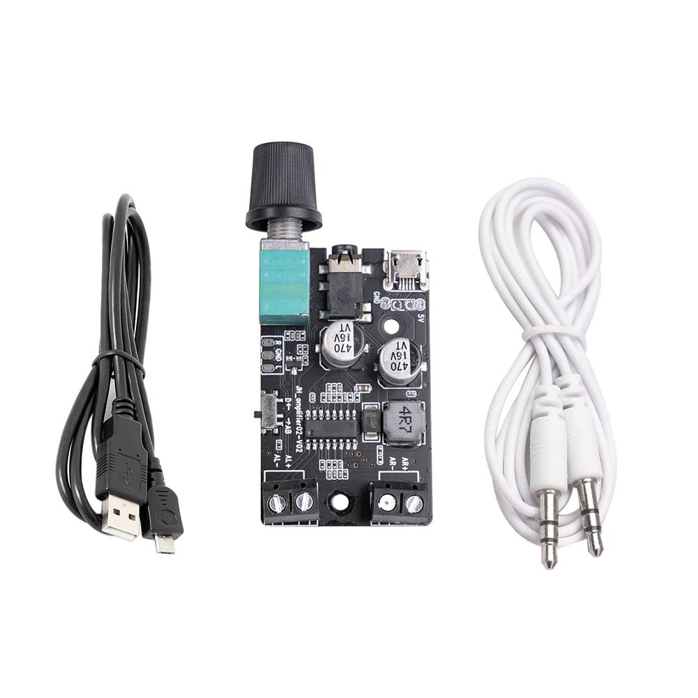 Stereo Power Amplifier Board 5W+5W Dual Channel Power Amp Board with Volume Control Sound System for Speaker Sound System DIY