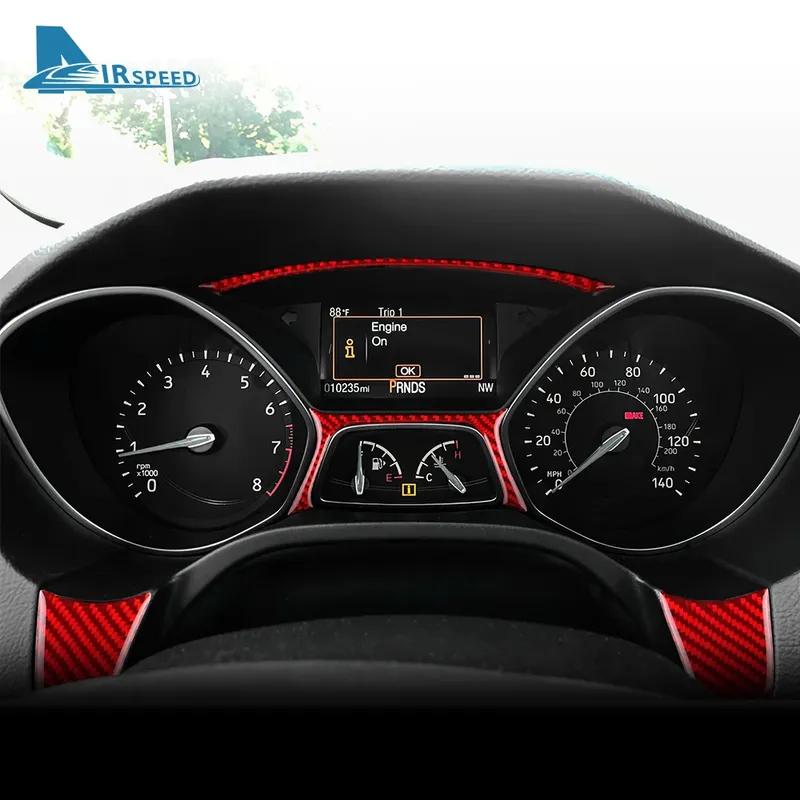 For Ford Focus SE Ecoboost 2012 2013 2014 2015 2016 2017 2018 Real Soft Carbon Fiber Sticker LHD RHD Car Speedmeter Frame