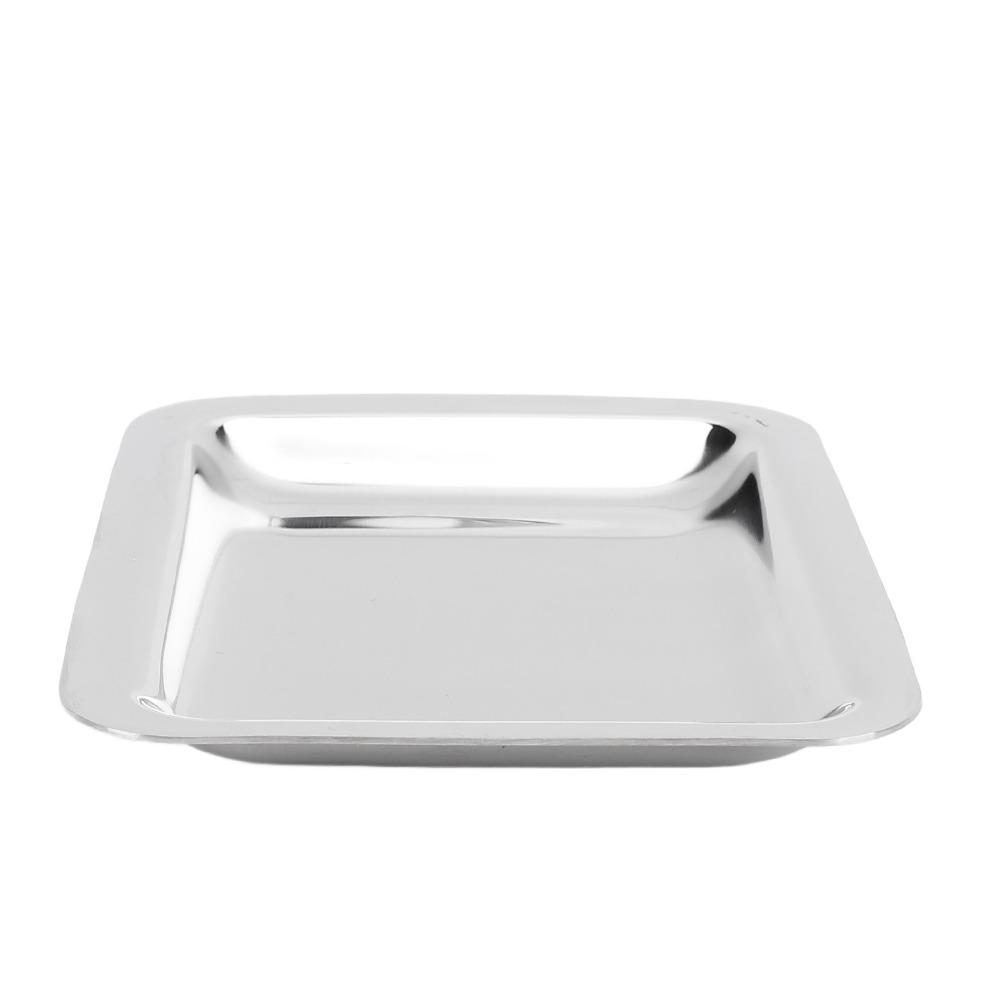 Rectangular Shape Stainless Steel Snack Plate Thickened Stainless Steel Dessert Plate  Home Kitchen