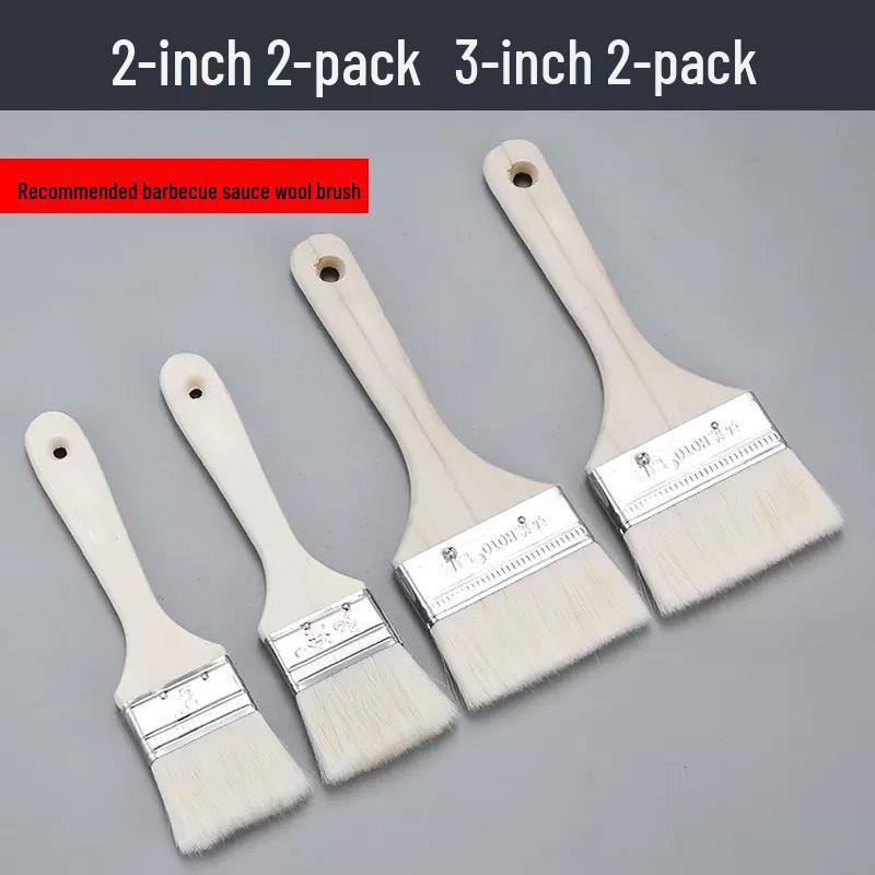Traceless Soft Lamb Wool and Bristle Brush for Baking, Paint Coating, and Barbecue